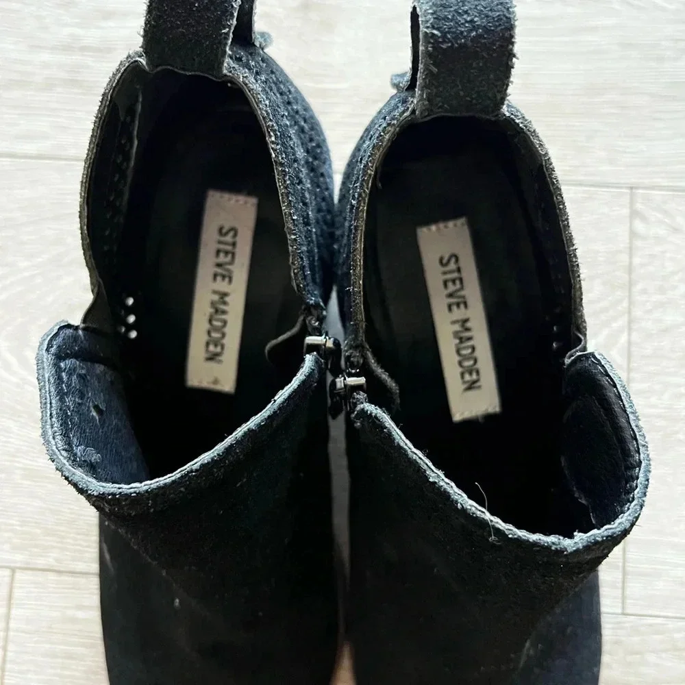 Steve Madden Ankle Booties Black - Women's Size 7.5